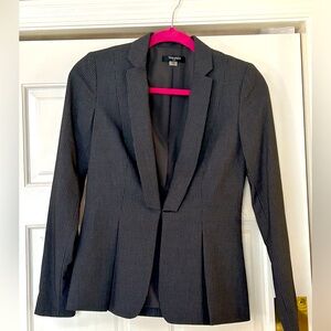 TAHARI WOMENS BLAZER/JACKET PIN-STRIPED SIZE 0 NEW WITH TAG LIGHT GRAY/DARK GRAY